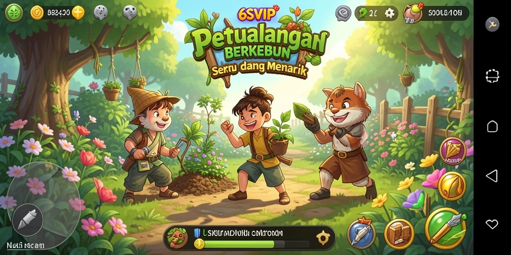 Tampilan gameplay seru di 6SVIP dengan kebun yang subur.