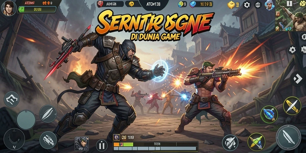Tampilan gameplay ATOM138 menampilkan aksi pertarungan yang seru dan intens.