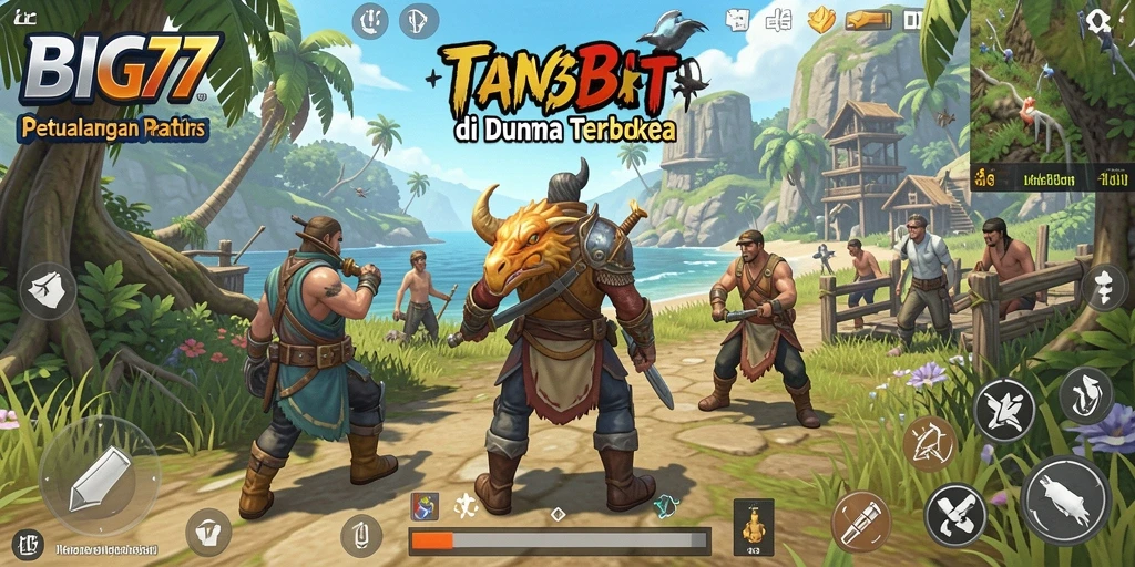 Gameplay BIG77 menampilkan eksplorasi dunia terbuka yang luas dan interaktif.