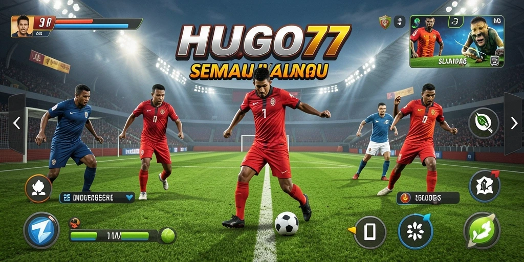 Screenshot gameplay HUGO77 yang menampilkan aksi olahraga menakjubkan.