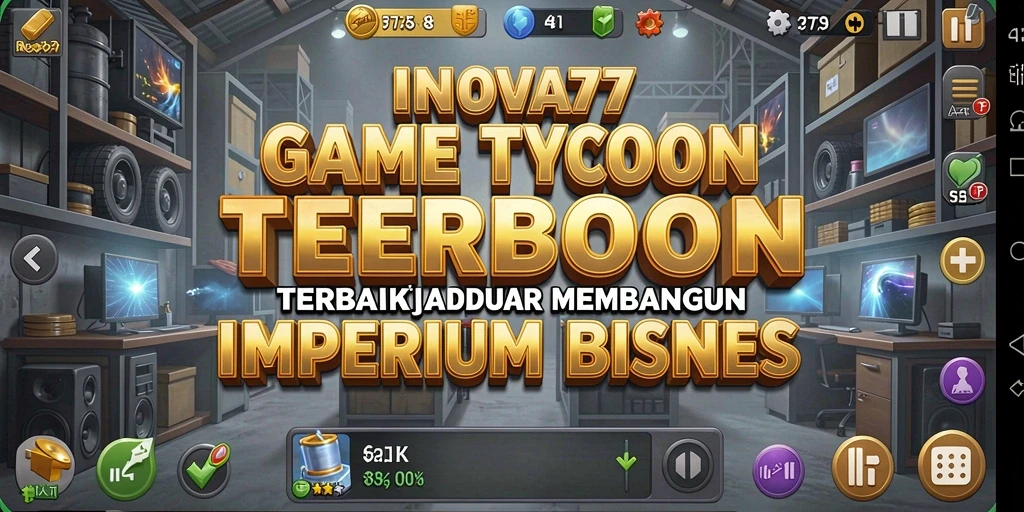 Screenshot gameplay INOVA77 dengan aksi membangun bisnis.