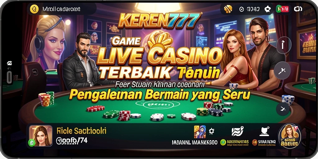 Tampilan gameplay Live Casino yang seru di KEREN777.