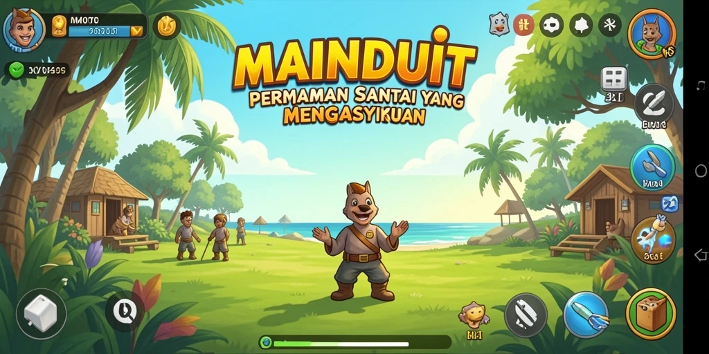 Tampilan gameplay yang seru dan mudah diakses dalam MAINDUIT.