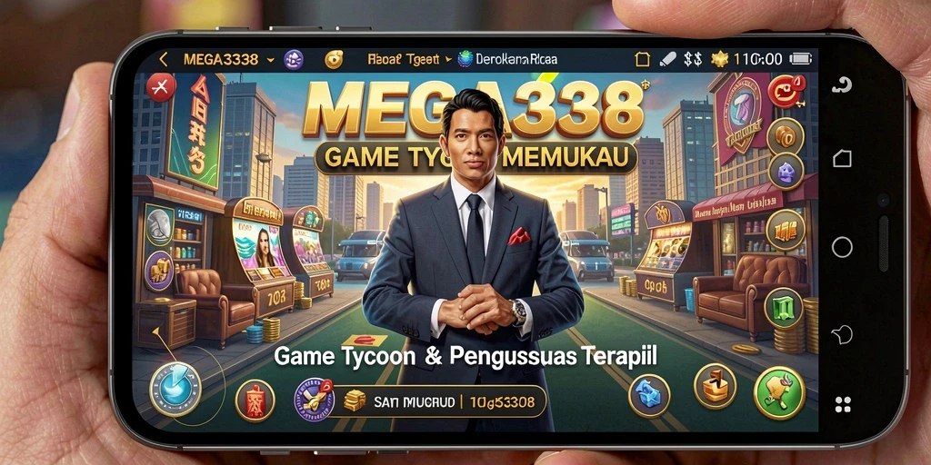 Tampilan gameplay seru MEGA338 dengan elemen Tycoon yang menarik.