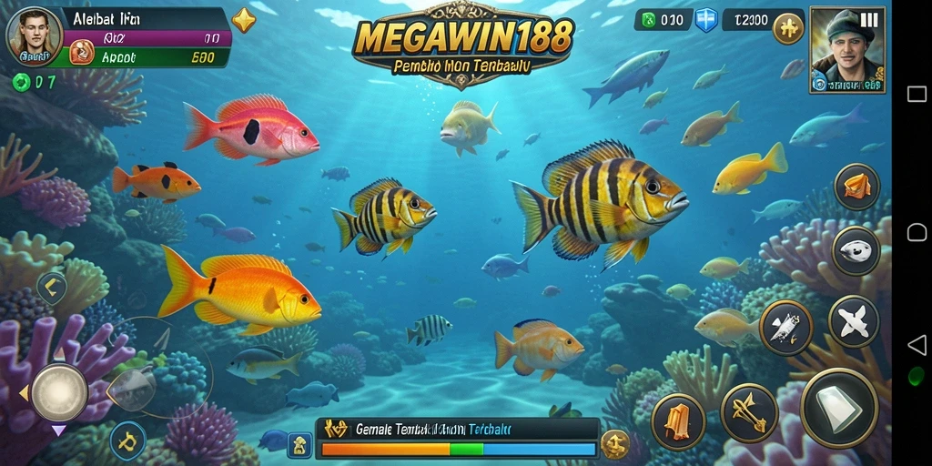 Tampilan gameplay Tembak Ikan yang seru dari MEGAWIN188.