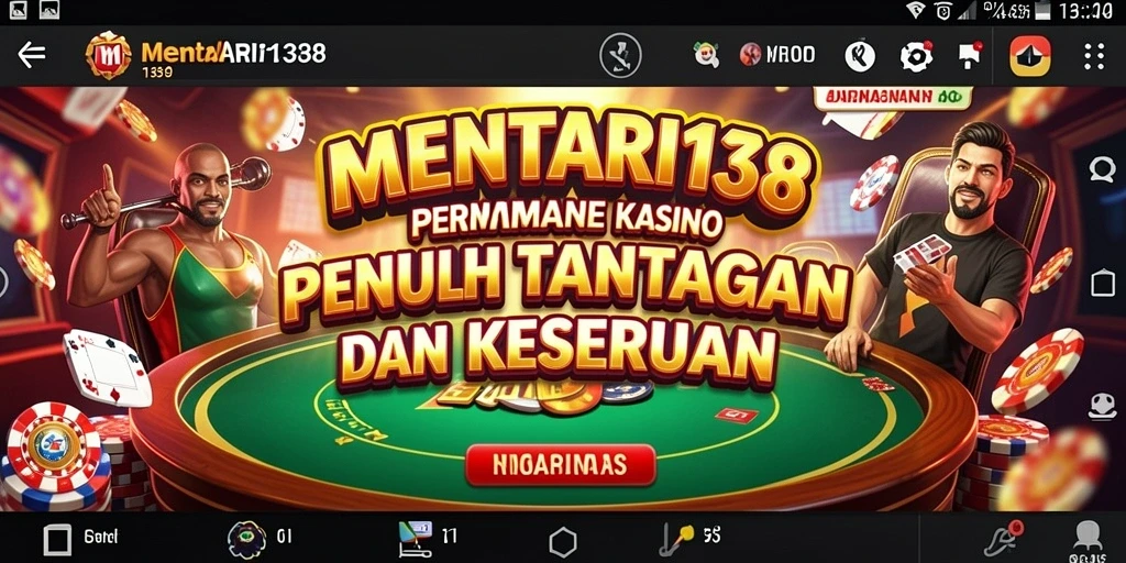 Tampilan permainan kasino yang menakjubkan di MENTARI138.