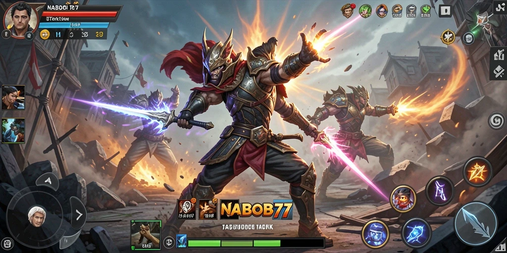 Tampilan gameplay seru dan strategis dalam NABOB77.