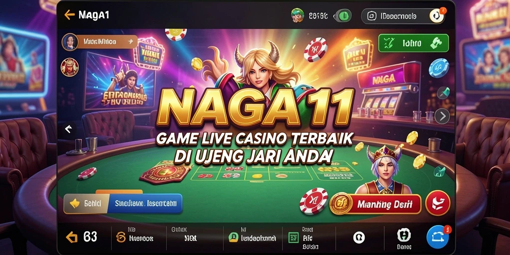 Gameplay menarik NAGA11 dengan dealer live dan suasana kasino.