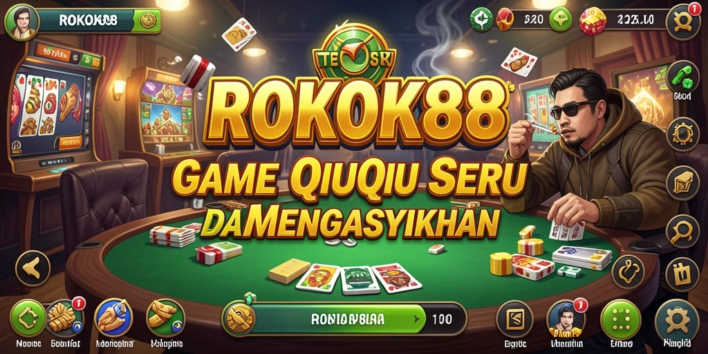 Screenshot gameplay ROKOK88 menampilkan suasana seru permainan QiuQiu.
