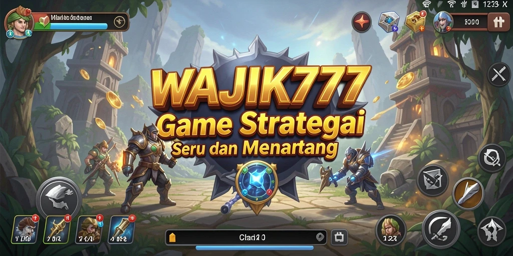 Tampilan gameplay WAJIK777 dengan strategi menarik dan karakter unik.